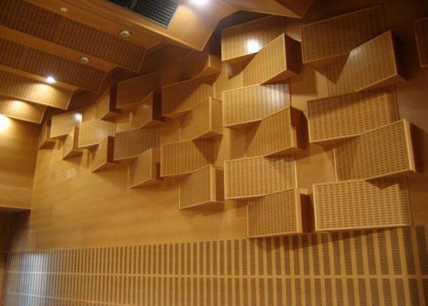 Pannelli per soffitti acustici di legno del diffusore, bordo della parete del fono assorbente della sala del MDF 3D