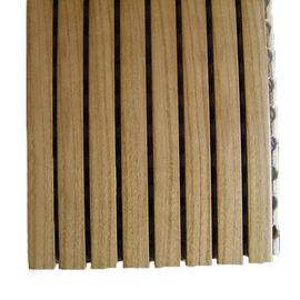 Pannelli di parete decorativi acustici di legno del fono assorbente a prova di fuoco della scanalatura