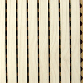 Pannello acustico scanalato di legno della sala decorativa con la superficie della melammina