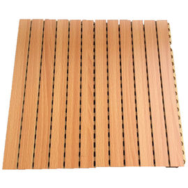Materiale scanalato di legno della fibra di poliestere del pannello acustico della decorazione domestica