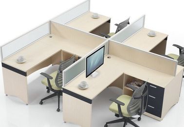 Divisioni commerciali delle forniture di ufficio per quattro persone/divisione di cabina del legno dell'ufficio degli scrittori del computer