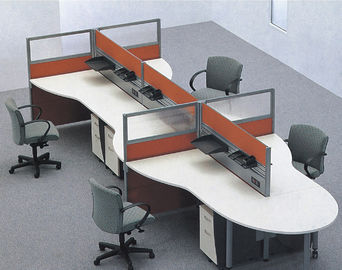 Divisione di alluminio del lavoro di forma di T e di L, stazione di lavoro modulare dell'ufficio del cubicolo moderno