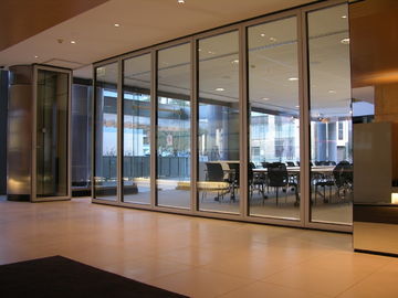 Profilo di alluminio della pista per la parete mobile dei divisori in vetro dell'ufficio di doppia piegatura acustica di vetro
