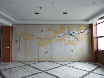 Muri divisori mobili di legno sprofondanti del cuoio della pittura del paesaggio per l'hotel
