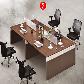 Divisioni per quattro persone delle forniture di ufficio della stazione di lavoro/cubicolo di alluminio della Tabella dell'ufficio con l'estensione laterale