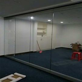 Muri divisori mobili che piegano divisore in vetro di alluminio frameless di vetro