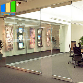 Parete Frameless dei muri divisori mobili pieghevoli/divisore in vetro del morsetto per il centro congressi