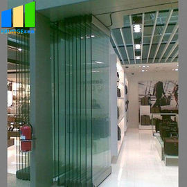 Sistema operabile Frameless di vetro piegante del divisore in vetro della porta di piegatura dei muri divisori dell'ufficio pieghevole 12mm