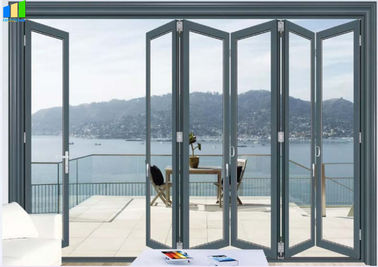 Porte di piegatura di alluminio europee interne francesi per la porta di piegatura di vetro esteriore delle case