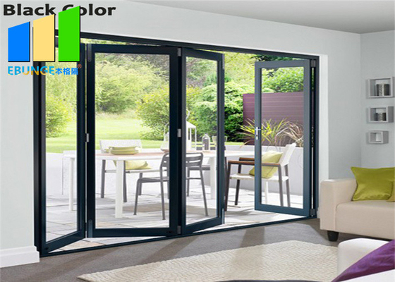 Personalizzi la porta di vetro scorrevole di alluminio impermeabile del patio di piegatura della Bi per esterno