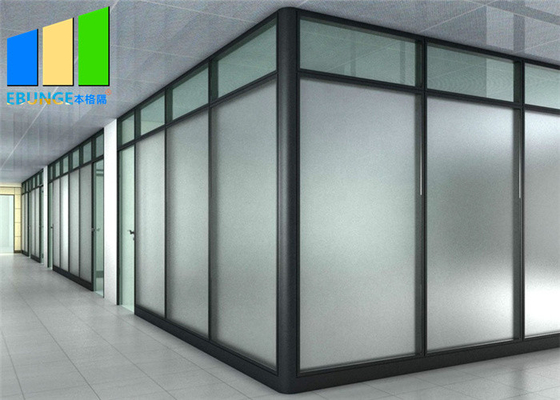 Muro divisorio fisso di vetro dell'ufficio della struttura di alluminio a piena vista di divisione per la sala riunioni