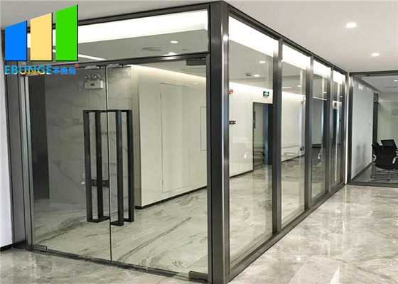 Muro divisorio fisso di vetro dell'ufficio della struttura di alluminio a piena vista di divisione per la sala riunioni