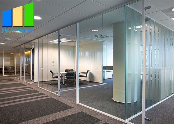 L'ufficio di 12MM ha temperato il muro divisorio di alluminio della struttura del vetro trasparente del divisore in vetro
