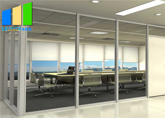 Singola parete del divisore in vetro della struttura di alluminio interna del divisorio per la sala riunioni dell'ufficio