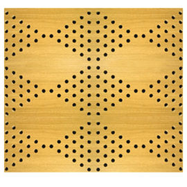 Strati di legno dell'incorniciatura di parete dell'aula di legno perforata solida di superficie dei pannelli acustici dell'impiallacciatura