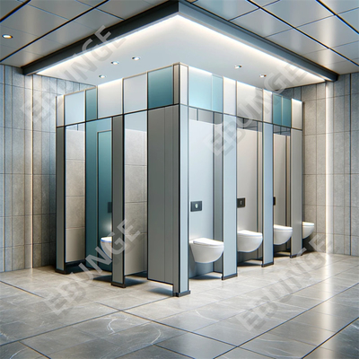 Parete divisoria del bagno montata a pavimento con resistenza all'acqua e assortimento di colori Assortimento