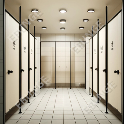 Parete di separazione del bagno moderno / Parete di separazione del bagno con porta a cerniera e hardware in acciaio 304