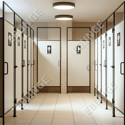 Parete di separazione del bagno moderno / Parete di separazione del bagno con porta a cerniera e hardware in acciaio 304