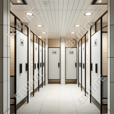 Parete di separazione del bagno moderno / Parete di separazione del bagno con porta a cerniera e hardware in acciaio 304
