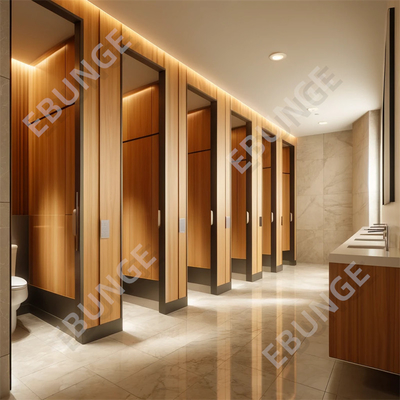 Difficile da pulire divisorio della stanza del bagno a fuoco con porta a cerniera