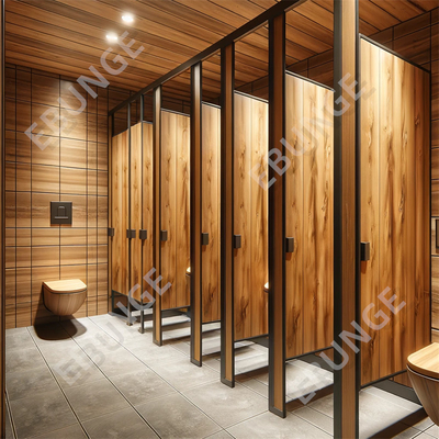 Difficile da pulire divisorio della stanza del bagno a fuoco con porta a cerniera