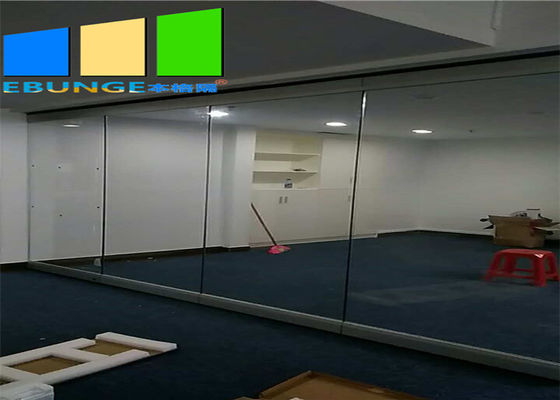 Progetto mobile di vetro temperato dell'ufficio del muro divisorio di scivolamento che fa scorrere parete