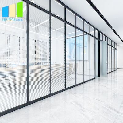 Muri divisori di vetro temperati di alluminio ambientali dell'ufficio di EBUNGE 10mm singoli