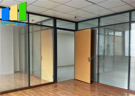 Muro divisorio interno fisso di separazione dell'ufficio del divisore in vetro della struttura di alluminio