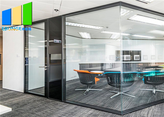 Altezza completa smontabile su misura del divisore in vetro della struttura di alluminio dell'ufficio