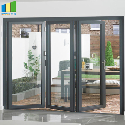 Prezzo Bifold scorrevole di vetro della porta della struttura di alluminio residenziale e commerciale